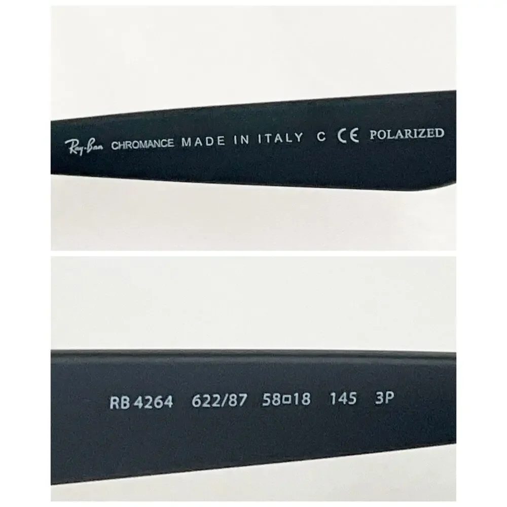 RAY BAN RB4264 Matte Matte Black Sunglasses Men NWT